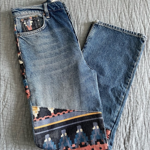 NWOT We the Free Rocky Mountain Straight Leg High Rise Button Fly Jeans Size 27 - Picture 9 of 16